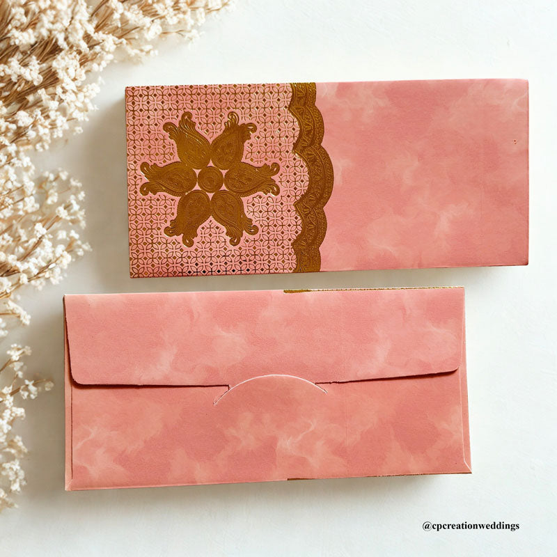 Golden Embossed Mandala Design Money/Shagun Envelope/Lifafa