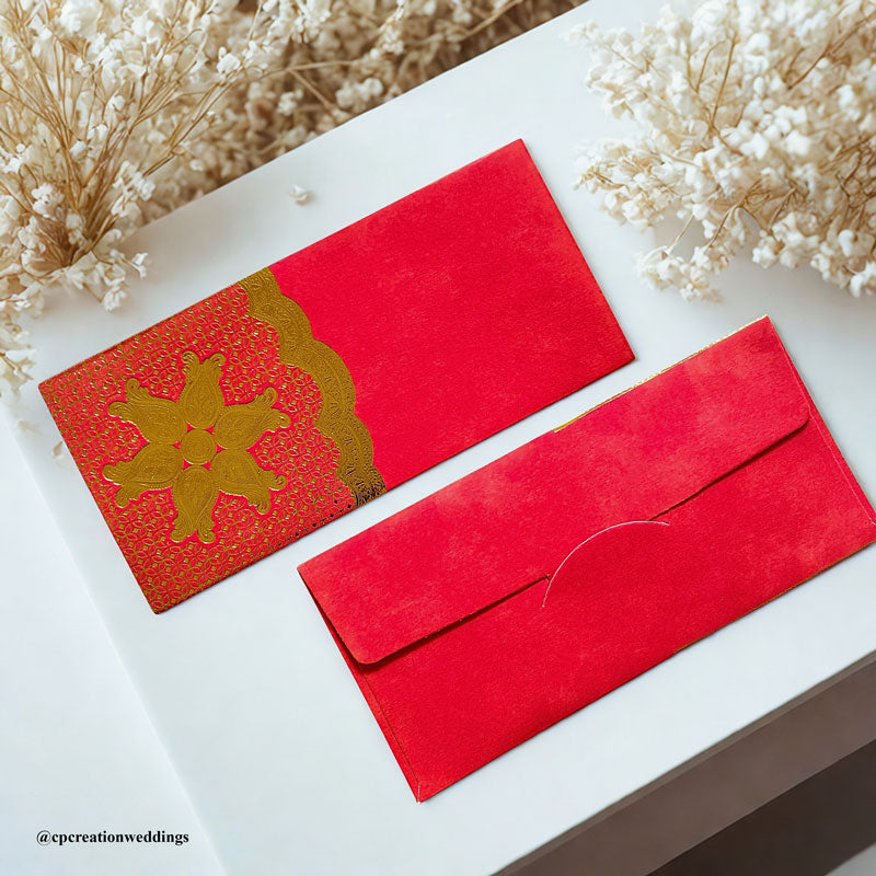 Golden Embossed Mandala Design Money/Shagun Envelope/Lifafa