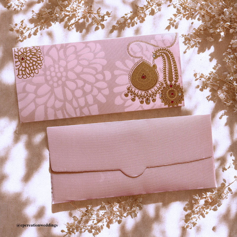 Golden Embossed Double Design Premium Money/Shagun Envelope/Lifafa