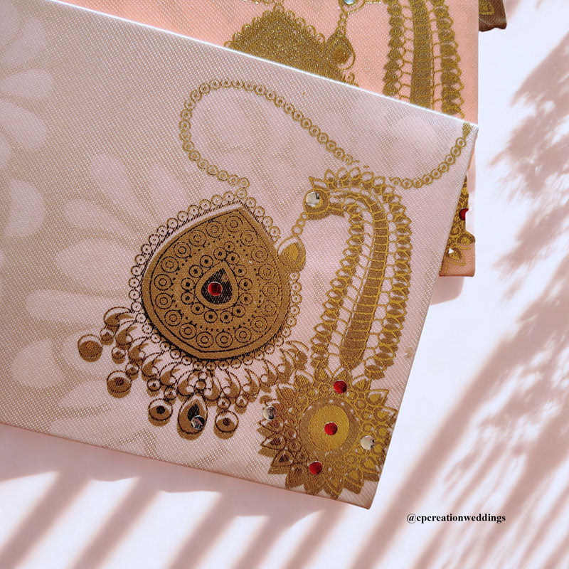 Golden Embossed Double Design Premium Money/Shagun Envelope/Lifafa